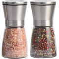 6oz manual stainless steel pepper salt mill adjustable grinder glass jar with ceramic rotor